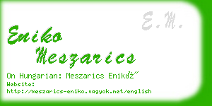 eniko meszarics business card